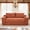Orange, variant on Leumius Convertible Loveseat Compression Sofa for Living Room,Corduroy 2 Seater Couch Memory Foam Sofa for Small Spaces,Apartments,Office,Grey