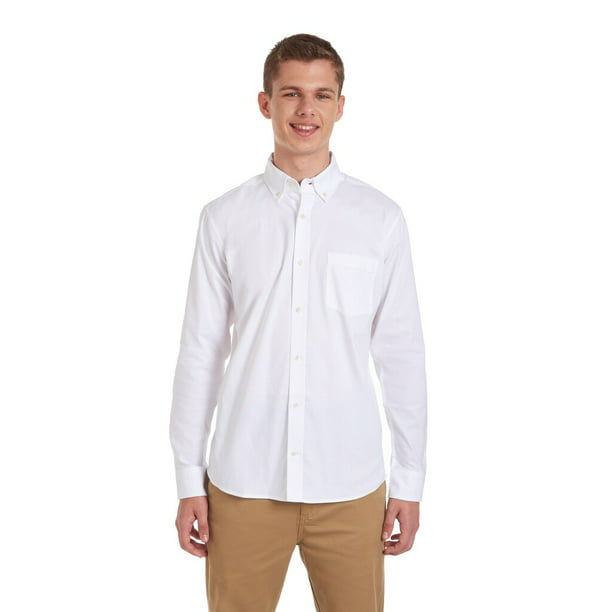 Gezond klok Ingenieurs Chaps - Men's Chaps Button-Down Stretch Oxford Shirt White - Walmart.com -  Walmart.com
