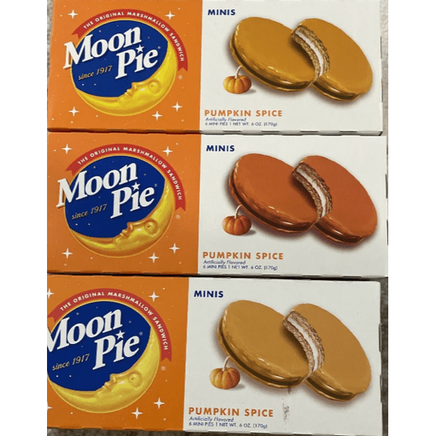 Moon Pie Mini Multi Pack Pumpkin Spice 6 ct, 6 oz Qty of 3 boxes