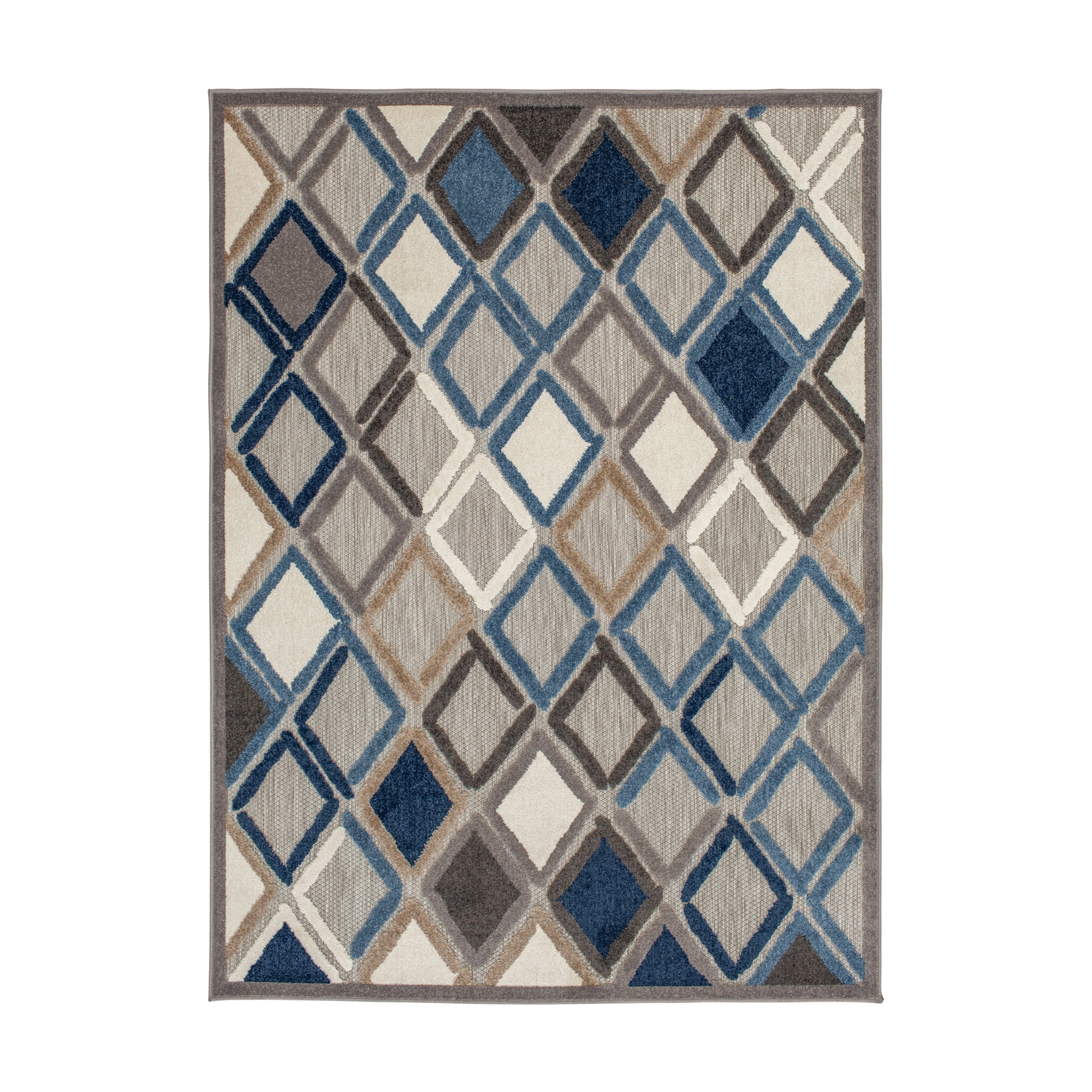 Loomaknoti Fontana Parlan 9' x 12' Geometric Indoor/Outdoor Area Rug , Gray/Blue