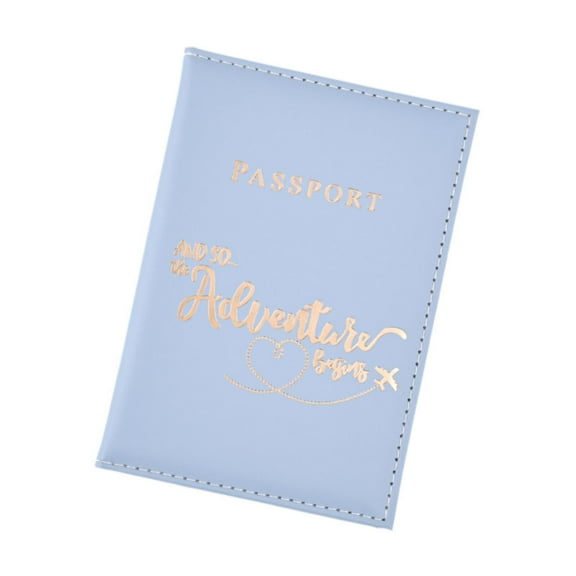 Colcolo PU Leather Passport Purse Credit Card Organizer Holder Trendy Passport Cover Blue