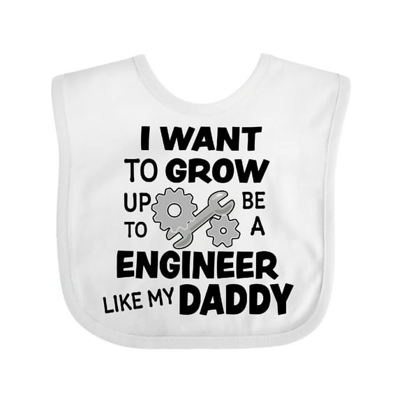 Inktastic I Want to Grow Up to Be a Engineer Like My Daddy Boys or Girls Baby Bib