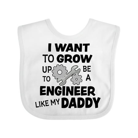 

Inktastic I Want to Grow Up to Be a Engineer Like My Daddy Gift Baby Boy or Baby Girl Bib