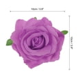 thumbnail image 2 of Uxcell 20 Pcs Rose Flower Hair Clips 4 Inch Flower Hair Pins Flower Brooch for Women Hair Accessories Light Purple, 2 of 5