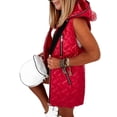 thumbnail image 3 of DYMADE Women Warm Zippered Cotton Hooded Sleeveless Jacket Casual Coat, 3 of 3