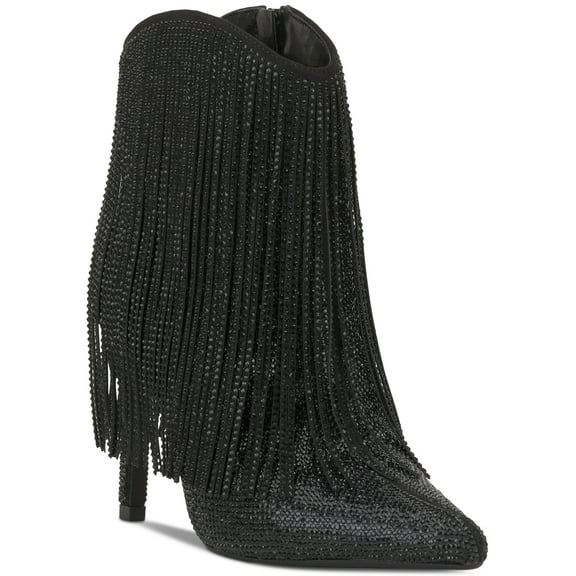 INC Women's Sahoj Ankle Boots, Black Bling, 7.5