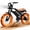 Black&Brown, variant on Retro Electric Bike for Adults, 1800W Peak Over 28 MPH(Unlock to 32MPH) EBike, 48V 13Ah Battery, 20" Fat Tires Electric Bicycle，White Electric Motorcycle