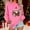 A-Pink, variant on Women's Graphic Christmas Sweatshirt Featuring Santa Claus and Christmas Tree Print Round Neck Comfortable Loose Wear