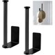 thumbnail image 1 of Pcs Wall Mounted Hat Rack, Adhesive Cap Holder, Stainless Steel Hat Hook, Suitable For Various Hats, Scarves, Clothes, Keys And Jewelry (black), 1 of 5