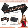 thumbnail image 6 of YANSION 40th Birthday Decorations for Women, Including Birthday Sash, Rose Gold Rhinestone Crown Tiara, Happy 40th Birthday Cake Topper, Black Rose Gold Balloons Set, Sweet Forty Party Decorations, 6 of 8