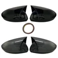 thumbnail image 4 of Glossy Black Car Side Wing Rearview Mirror Cover Cap Shell Sticking For Renault Megane 4 MK4 2016-2020 Bat Rear View Carbon fiber pattern, 4 of 6