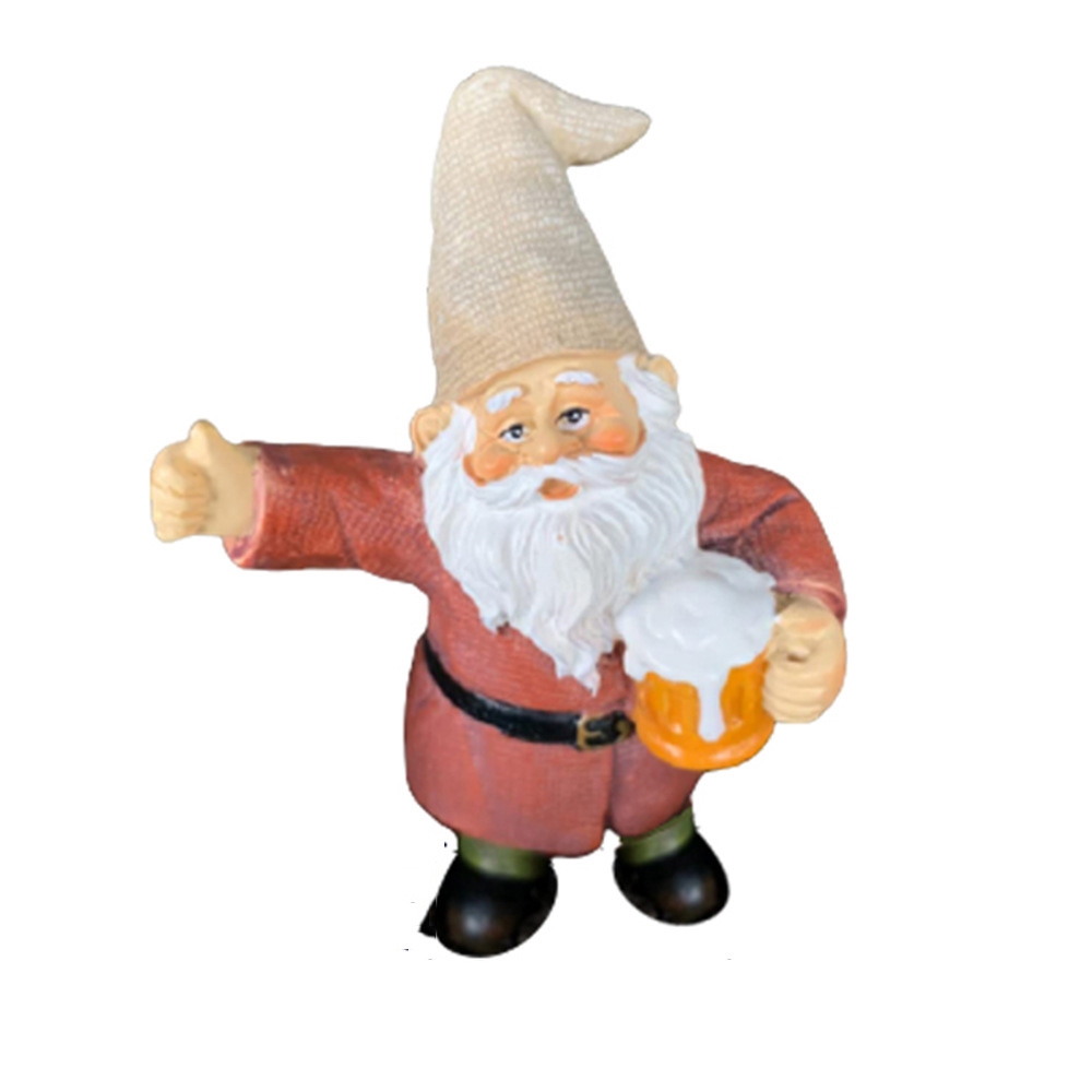 Latady Miniature Dwarf Figurines Mini Resin Garden Gnome Figurines