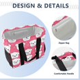 thumbnail image 4 of Line Puppy Dogs Reusable Grocery Bags with Handle Side Pocket Waterproof Shopping Portable Tote, 4 of 8