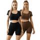 thumbnail image 1 of Set De Dos Conjunto Deportivo Casual Mujer Short y Blusa Stretch Tye-Dye Comodidad y Estilo UNITALLA, 1 of 9