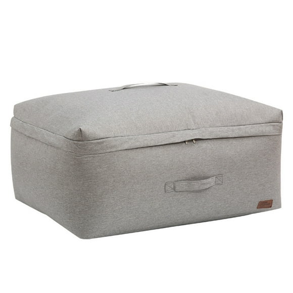 SDNall Sac de Rangement Polyvalent en Coton et Lin, Sac de Couette pour Vêtements Grande Capacité pour le Voyage, Organisateur de Valise Anti-Humidité avec Cordon