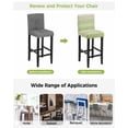 thumbnail image 3 of Sage Green Wooden Grain Bar Stool Covers Set of 6, Farmhouse Vintage Ombre Geometric Stretch Bar Chair Covers with Backs, Removable Pub Counter Height Chair Cover for Kitchen Dining Room Cafe, 3 of 7