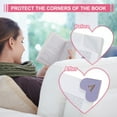 thumbnail image 4 of Initial T Corner Bookmarks,  Heart Shape Leather Book Marks Page Markers Cute Page Clip for Men Women Teacher Reader Book Lover Writers, Purple, 4 of 7