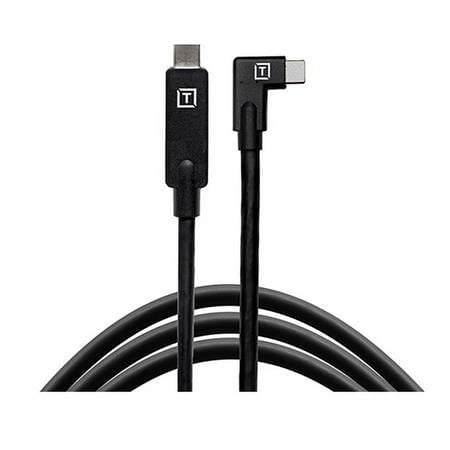 UPC: 0818307012943 | TetherPro 15  USB-C to USB-C Right Angle Cable  Black