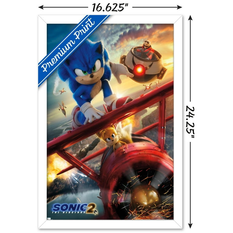Sonic the Hedgehog 2 - Key Art Wall Poster, 14.725