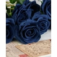 thumbnail image 4 of 10pcs Silk Roses Artificial Flowers Fake Rose for Arrangement Wedding Party Home Decoration (Fuchsia), 4 of 5