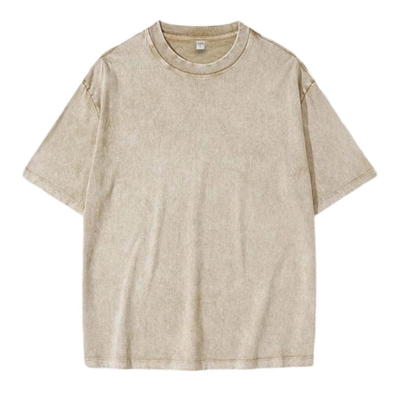 HAYIMI Kids T-Shirts Distressed Washed Style Basic Crewneck Tee Shirt For Boys Casual Everyday Wear Comfortable Blend Tops Fashionable Dailywear