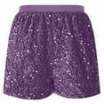 thumbnail image 4 of Gamivast Sequin Shorts for Women Elastic Waist Dressy Casual Fitted Pants Shiny Glitter Pull on Shorts Trendy Holiday Party Outfits 2026, 4 of 6