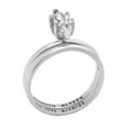 thumbnail image 2 of Vow & Forever Personalized Planet Bridal Platinum over Sterling Silver Marquise White Topaz 2-Piece Engraved Wedding Ring Set ,Women's, 2 of 4
