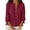 Wine, variant on Abomasnow Women's Cotton and Linen Shirts Button Down Puff Long Sleeve V-Neck Shirts Textured Work Office Dressy Casual Tops