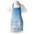 thumbnail image 3 of Animal Apron Swallows Sitting on Power Cord Relaxing Tranquil Spring Day Clear Sky, Unisex Kitchen Bib Apron with Adjustable Neck for Cooking Baking Gardening, Pale Blue Black White, by Ambesonne, 3 of 3