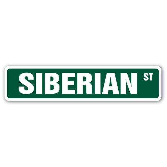SIBERIAN Street Sign cat breed feline kitty kitten | Indoor/Outdoor |  18" Wide