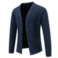 thumbnail image 7 of DHFJKG Men's Knit Jacquard Sweaters Cardigan Buuton Up Deep V-Neck Regular Fit Knitwear Jackets Coat With Pockets Business Work Casual Dress Solid Color Versatile Outerwear, 7 of 7