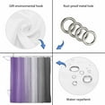 thumbnail image 5 of Purple Gray Ombre Waterproof Fabric Shower Curtain, Vintage Country Wooden Waterproof Fabric Shower Curtain for Bathroom Curtains Bathtubs Hotel Washable Shower Curtains with 12 Hooks Small 36x78in, 5 of 8