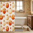 thumbnail image 3 of Erosebridal Pumpkin Bow Shower Curtain 72Wx78L,Fall Harvest Bath Curtain,Ivory, 3 of 6