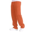 thumbnail image 5 of Nestiefly Mens Sweatpants Open Bottom Athletic Baggy Straight Leg Pants Casual Drawstring Waist Joggers with Pockets Orange 2XL, 5 of 8