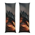 thumbnail image 1 of Balery Fiery Black Dragon Attack Funda Protectora para Almohada Corporal de Algodón Hipoalergénico con Cierre(55 x 21 pulgadas), Almohadas No Incluidas, 1 of 7