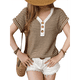 thumbnail image 1 of Blusa de Mujer con Botones y Corta Color Café L, 1 of 7