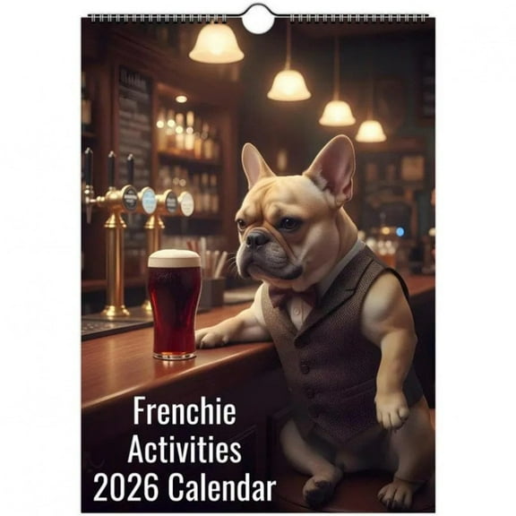 CAIMYY 2026 Bulldog Wall Calendar For Home Desk Office, Large Monthly Dog Breed Picture With Holidays, Cute Pet Gifts For Dog Lovers, Durable Printing