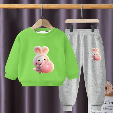 

Abomasnow 2 Pcs Boby Clothes for Boy Girls Cute Print Fleece Sweatsuit Pullover Tops Tracksuit Long Sleeve Sweatshirt and Jogger Pants Outfits Sets