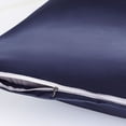 thumbnail image 6 of Unique Bargains Zipper Closure 1 PC Satin Body Pillowcases Navy 20"x72", 6 of 8