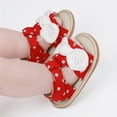 thumbnail image 4 of Aayomet Girls Open Toe Bowknot Shoes First Walkers Shoes Summer Toddler Flat Sandals Girls Sandals Size 3,Red 4, 4 of 5