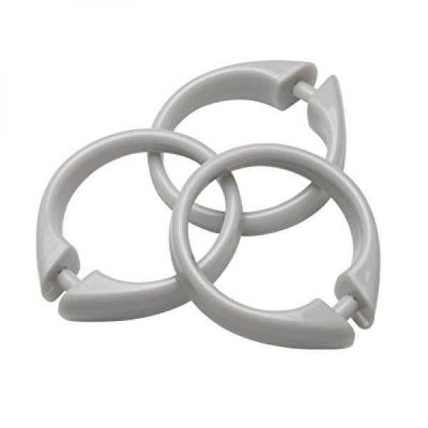 "Snap" Plastic Shower Curtain Hooks in Gray - Walmart.com - Walmart.com