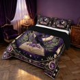 thumbnail image 3 of Homewish Halloween Theme Full Size Comforter Sets, Crow Magic Book Bedding Comforter Set, Black Reversible 3 Pieces, 1 Comforter and 2 Pillowcases, 3 of 6