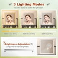 thumbnail image 4 of EnHomee Vanity Set with Mirror and Lights Vanity Desk with 2 Fabric Drawers & Charge Station Makeup Vanity Table with Lighted Mirror,Black, 4 of 7