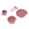 thumbnail image 3 of Baby Plate Bowl Set, Silicone Beech Wood Baby Utensils Complete Healthy  For Dining Room Type 1,Type 2,Type 3,Type 4, 3 of 8
