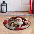thumbnail image 4 of Christmas Decorations Carpet Christmas 3D Rug Christmas Optical Rug Deep Pattern Themed Decorative Rug Santa Quilted Round Fabric Family Polyester carpet, 4 of 4