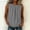 *Gray, variant on Women's Round Neck Sleeveless Pleated Blouse, Casual Loose Fit Top White,Women's Plus S