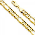 thumbnail image 1 of Dimaya Fine Jewelry 14K Yellow Gold 9.5-mm Wide Regular Concave 3+1 Figaro Chain, 1 of 3