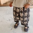 thumbnail image 3 of Pantalones Harem para niños de 1 a 7 años, pantalones informales de algodón lavados de estilo coreano, pantalones con estampado Floral para primavera y otoño, 2025, 3 of 6