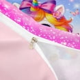 thumbnail image 4 of Erosebridal Cute Unicorn Girls Queen Duvet Cover Set,Pink Butterflies Kawaii Stars Print Bedding For Kids,Reversible Pink 3-Piece,No Comforter, 4 of 6