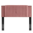 thumbnail image 3 of Felicity Channel Tufted Performance Velvet King California King Headboard Dusty Rose, 3 of 7